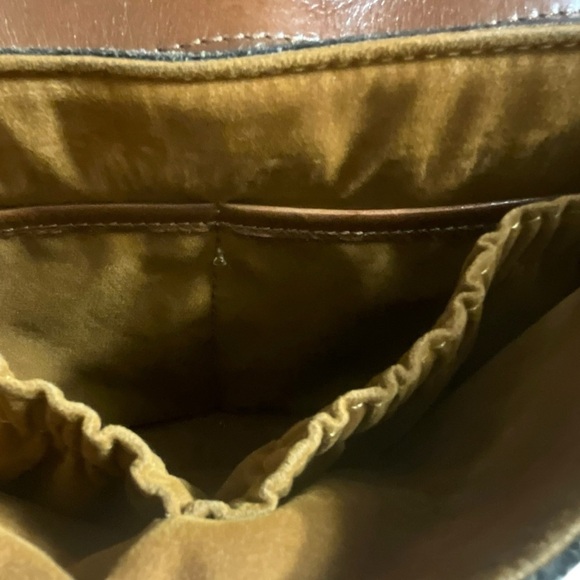 Patricia Nash English Garden Floral Map London Brown Leather Saddle Bag - Picture 9 of 16